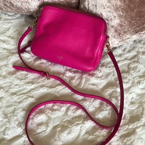 Hot pink fossil crossbody